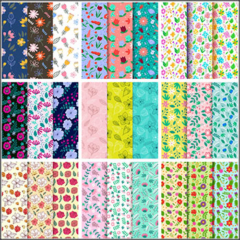 9款漂亮的小碎花背景蚂蚁素材网矢量素材精选