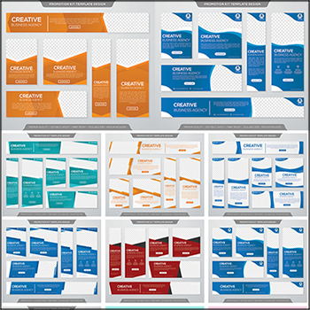 7套企业业务手册画册传单蚂蚁素材网矢量素材精选