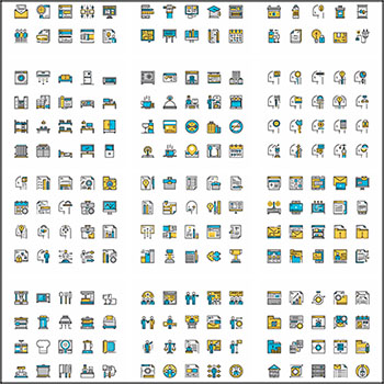23套金融企业实验研究等蚂蚁素材网矢量图标精选