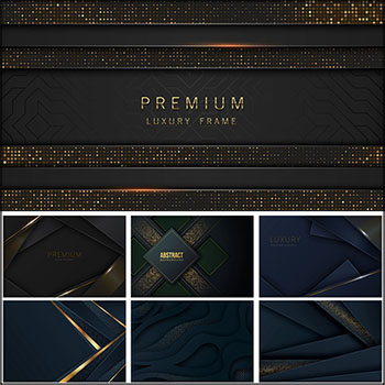 豪华大气的金色粒子边框装饰蚂蚁素材网矢量背景精选素材