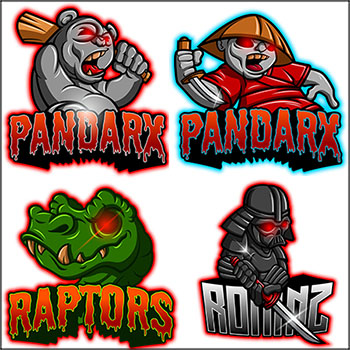 5款邪恶的动物T恤印染LOGO图案