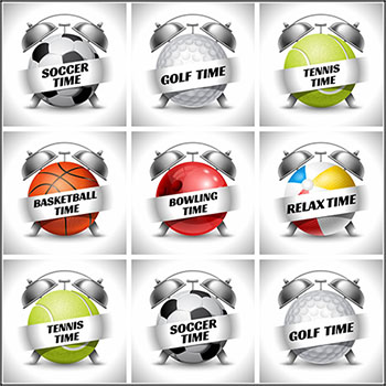 6款足球 高尔夫球 篮球等球形闹钟运动时间插图