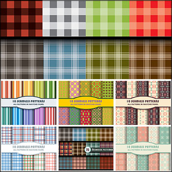 15套格子无缝纹理图案背景蚂蚁素材网矢量素材精选