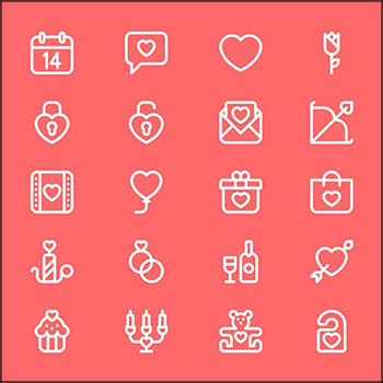 情人节浪漫图标标志蚂蚁素材网矢量素材精选