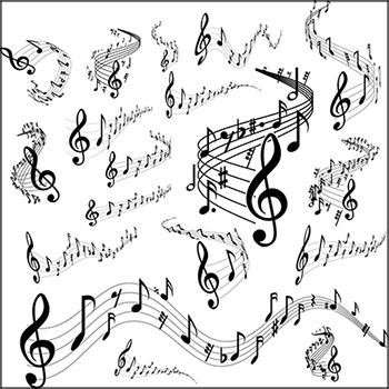 15款音乐曲谱音符音乐海报插图蚂蚁素材网矢量素材精选