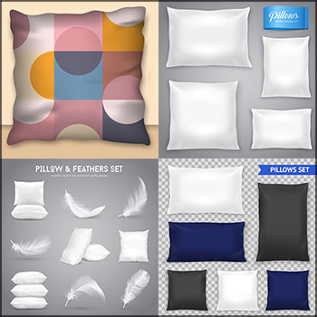 羽毛和枕头样机模型蚂蚁素材网矢量素材精选