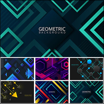 明亮的现代几何渐变横幅抽象背景蚂蚁素材网矢量素材精选