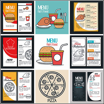 17款酒店快餐店菜单插图蚂蚁素材网矢量素材精选