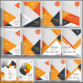 6套企业简介企业介绍宣传单蚂蚁素材网矢量素材精选