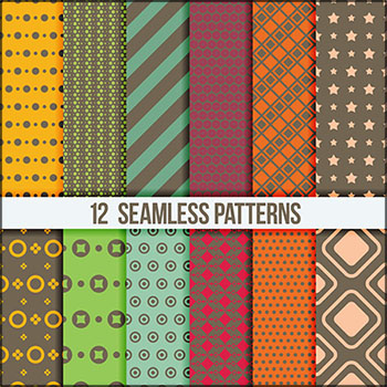 21套圆形多边形格子无缝背景蚂蚁素材网矢量素材精选