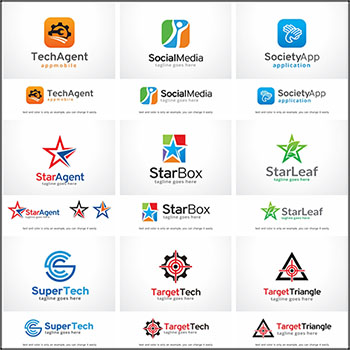 18款企业LOGO图标蚂蚁素材网矢量标志精选