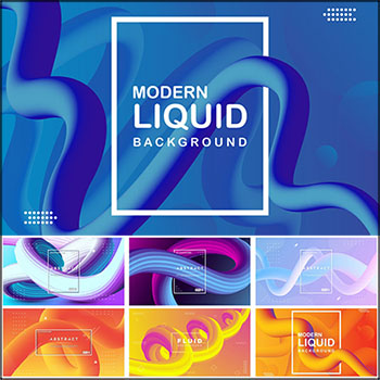 彩色立体流体波浪抽象背景蚂蚁素材网矢量素材精选