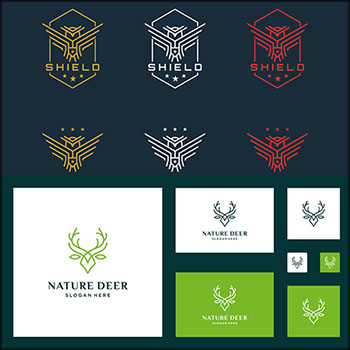 10款植物花卉LOGO标志蚂蚁素材网矢量图标精选