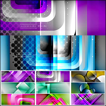 10款彩色抽象横幅背景蚂蚁素材网矢量素材精选