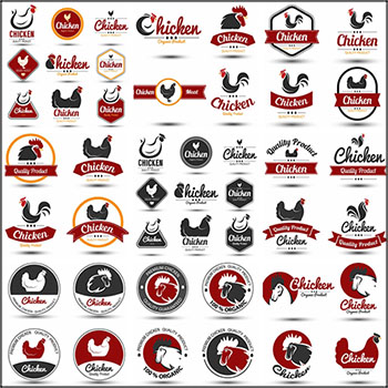 鸡抽象图标LOGO标志蚂蚁素材网矢量素材精选