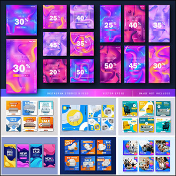 10套电商销售广告BANNER蚂蚁素材网矢量素材精选打包下载