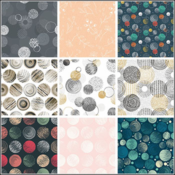 9款圆形抽象花纹背景蚂蚁素材网矢量素材精选