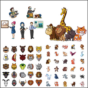 25套卡通人物动物动漫插图蚂蚁素材网矢量素材精选