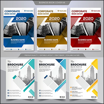 6套简约企业传单蚂蚁素材网矢量素材精选