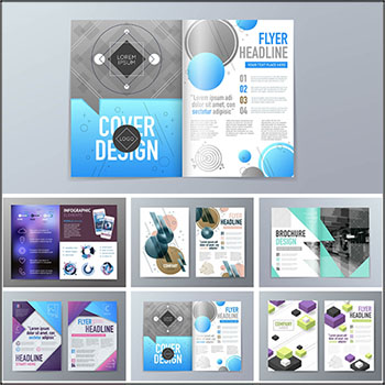 6套企业介绍双折页宣传单蚂蚁素材网矢量素材精选