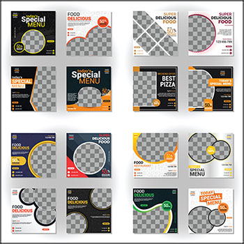 16款网站APP横幅广告蚂蚁素材网矢量模板精选