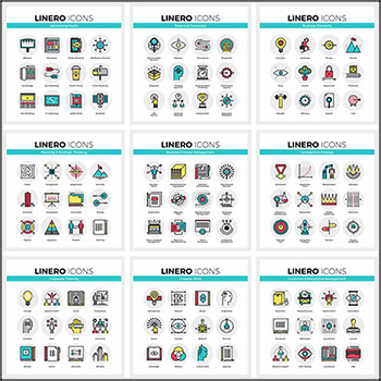 16套线性创意图标LOGO标志蚂蚁素材网矢量素材精选