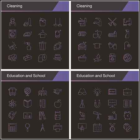 10套卫生清洁汽车维修监控数据报表蚂蚁素材网矢量图标精选