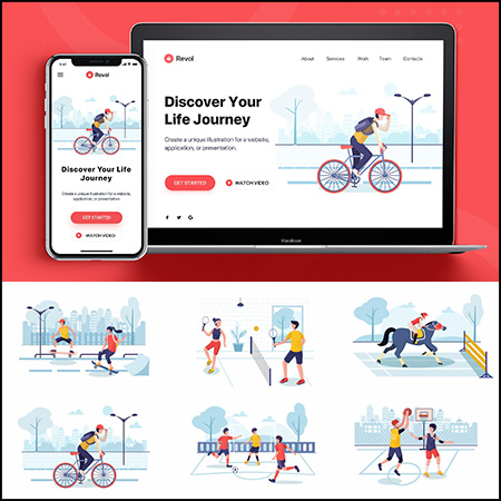 体育运动AI/PNG/SVG蚂蚁素材网矢量插图精选