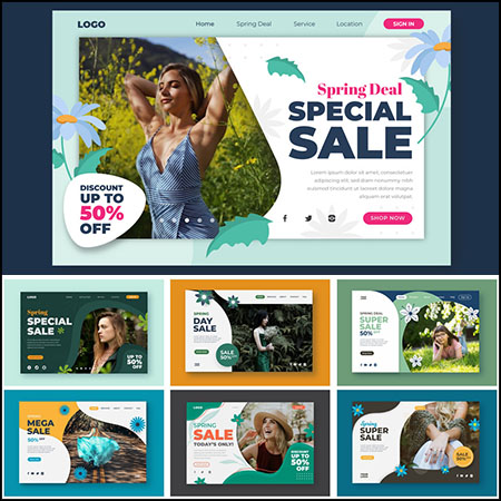 促销打折网页登陆页面蚂蚁素材网矢量模板精选