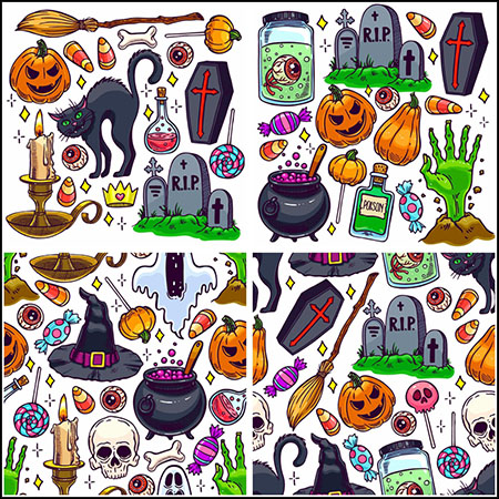 鬼怪物品万圣节元素插图蚂蚁素材网矢量素材精选