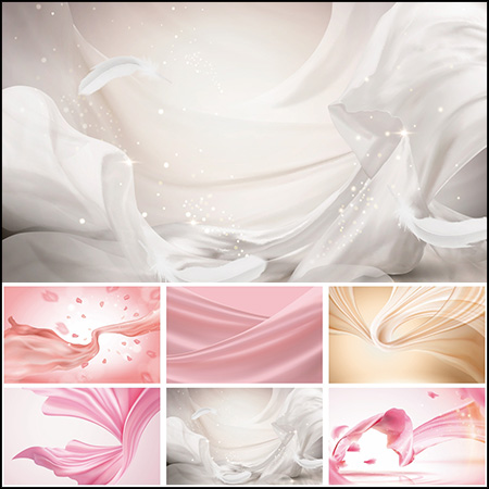 立体效果粉红色丝绸背景蚂蚁素材网矢量素材精选