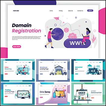 7款网站加载错误页面插图蚂蚁素材网矢量素材精选