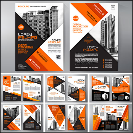 6款企业宣传小册子三折页传单蚂蚁素材网矢量素材精选