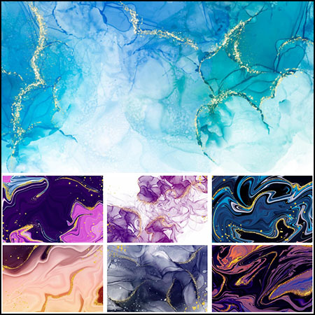 10款大理石纹路水彩颜料纹理背景蚂蚁素材网矢量素材精选
