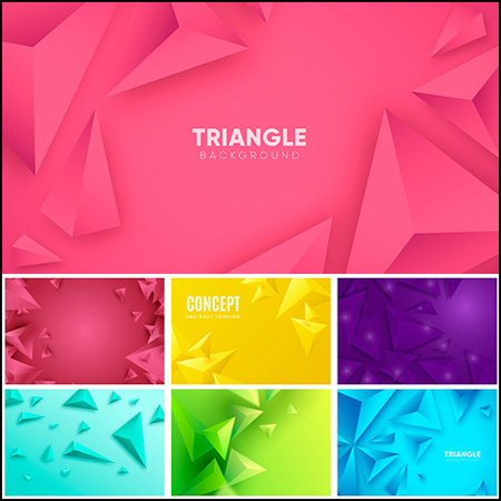 8款立体菱形抽象背景蚂蚁素材网矢量素材精选