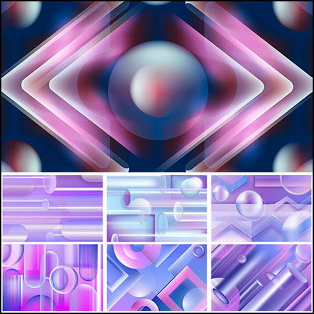 9款渐变多边形抽象背景蚂蚁素材网矢量素材精选