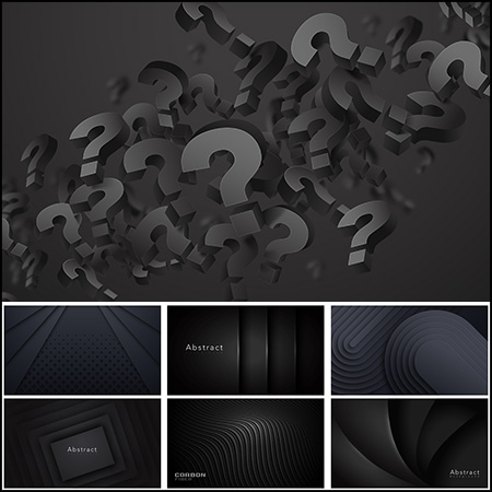 8款黑色创意抽象背景蚂蚁素材网矢量素材精选