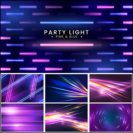 9款霓虹色光线渐变抽象背景蚂蚁素材网矢量素材精选