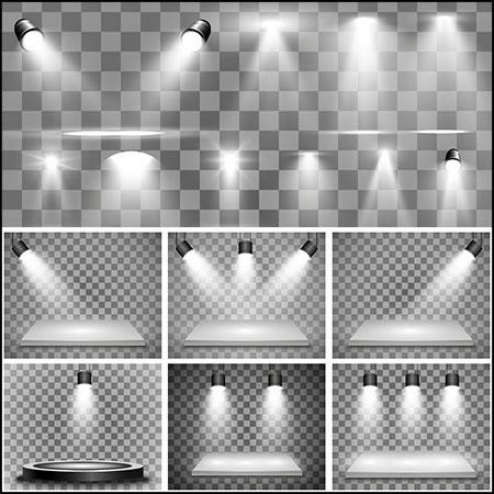 10款商品展示聚光灯舞台灯光背景蚂蚁素材网矢量素材精选