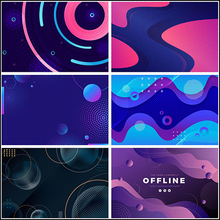 7款几何形状抽象背景蚂蚁素材网矢量素材精选